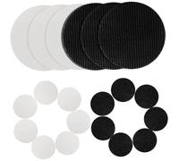 NIYANGLE 50 Pairs Round Anti-slip Rug Pads with Adhesive Hook and Loop Tape Non-slip Carpet Grippers for Hardwood Floors Multipurpose Fixers for Mattresses Sofas Curtains and Carpets in