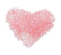 NIYANGLE 5000pcs 3mm Pink Acrylic Rhinestone Vase Filler Confetti, Pointed Crystal Gems for Wedding Decoration and Art Crafts