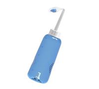 NIYANGLE 500ml Plastic Nasal Irrigation Bottle with One-button Control and Water Flow Control, Blue Nasal Rinse Kit for Adults, Featuring 2 Nozzles and Creative Appearance