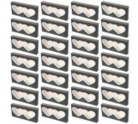 NIYANGLE 50pcs Black Heart-shaped Eyelash Packaging Box Made of Paper for Protecting False Eyelashes and Keeping Lashes Tidy, for Daily Life and Outdoors False Lash Storage