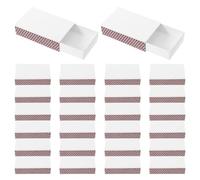 NIYANGLE 50Pcs Blank Slide-Top Match Boxes with Double Sided Striker White Paper Matchstick Organizers for Craft Projects and Living Room