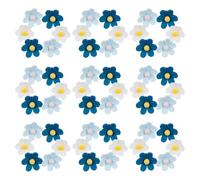 NIYANGLE 50pcs Cute Flower Push Pins for Bulletin Board, Blue Resin Floral Thumb Tacks to Secure Photos and Memos, Decorative Pushpins for Office and Notice Boards