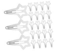 NIYANGLE 50pcs Cute Star Shaped Hair Clips Women Metal Snap Barrettes Hair Pins Accessory