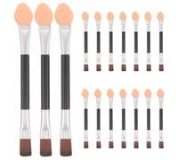 NIYANGLE 50pcs Double-ended Eyeshadow Applicators with Soft Sponge Tips and Bristles, Gentle Eyeshadow Blending Tool Compatible with Powders and Creams, for Travel Touchups and Evening