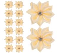 NIYANGLE 50pcs Flower DIY Decorations DIY Accessory Lovely Polyester Embellishing Easy to Operate Decorate Your Pants and Backpack Flower Shape Charms