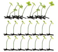 NIYANGLE 50pcs Green Four Leaf Clover Hair Clips Set with Spring Clip and Secure Hold and Women, Cute Plastic and Iron Hair Accessories for Parties and Cosplay