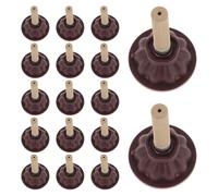 NIYANGLE 50pcs Handmade Pure Moxa Rolls Moxa Sticks for Salon and Household Use, 7x40mm Moxibustion Pillars with Red Base, Traditional Acupuncture Therapy Accessory for Health Care