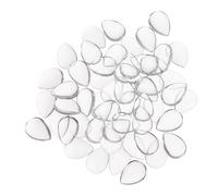 NIYANGLE 50PCS Nail Color Chart Beads - Waterdrop Shape Beads Clear Glass Gel Polish Display Manicure Tools for Salons