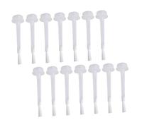 NIYANGLE 50pcs Nail Polish Brushes Set Portable Nail Liquid Brush for Soak off Gel Professional for Home and Salon Use White