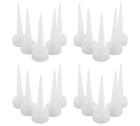 NIYANGLE 50pcs Plastic Fine Tip Replacement Caps for Squeeze Bottles, Threaded Lids with Robust Seal, Precision Dispensing and Good Durability, for Craft Paint and Home Repair