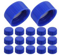 NIYANGLE 50pcs Plastic Screw Thread Vial Caps with Fluoropolymer Silicone Septa for Liquid Chromatography, High Temperature Resistance and Versatile Application Autosampler Bottle Caps