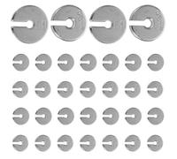 NIYANGLE 50pcs Slotted Weights Metal Slotted Masses Lab Weight Set Chromium Plated Iron 5g and 10g Compact Portable Craft for Hands-on Learning and Indoor and Outdoor Laboratory Setups