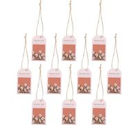 NIYANGLE 50pcs Tags for Bags Thank You Tags Gift Wrap Labels with String Attached Brown Jute Paper Pre-Punched Hole for Baked Goods Homemade Jams 10m String