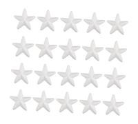 NIYANGLE 50pcs White Polystyrene Five-Pointed Foam Stars Xmas Ornaments for Crafts DIY Creative Holiday Decor Supplies