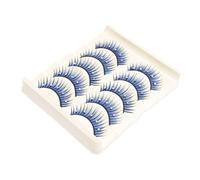 NIYANGLE 5Pairs Colored False Lashes with Rhinestones Dramatic Long Eyelashes for Dance and Festivals for Stage Makeup and Eye Catching Looks