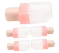NIYANGLE 5pcs 5ML Refillable Lip Gloss Tubes Portable Ice Cream Shaped Lip Oil Containers for DIY Cosmetics Travel-Friendly Balm Vials Squeeze Design