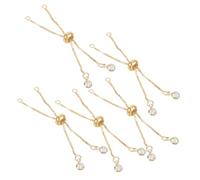 NIYANGLE 5pcs Adjustable Bracelet Slider Extender Chains with Ball Ends Gold Plated Extension Links for DIY Jewelry Making Compatible with Various Bracelets Stylish and Practical