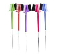 NIYANGLE 5PCS Brow Combs with Steel Pin Durable Eyebrow Brushes for Makeup Hair Dye Practical Cosmetic Tools for Salon Home Shop Use Random Color Random Color