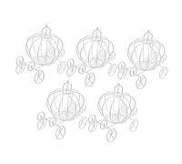 NIYANGLE 5pcs Carriage Shape Wedding Favor Boxes Cute Candy Holders for Parties Events Halloween Decorative for Chocolates Baked Goods