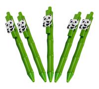 NIYANGLE 5pcs Cartoon Panda Gel Ink Pens Portable Abs Multi-use Ink Pens Smooth Writing Signature for School Office and Home Use