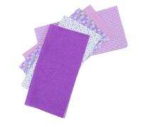 NIYANGLE 5pcs Cotton Patchwork Fabric with Small Floral Prints Soft Plain Weave Material for DIY Sewing Quilting and Crafts Projects