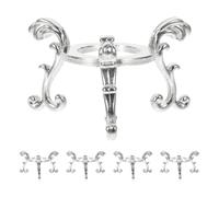 NIYANGLE 5pcs Crystal Ball Display Base Crystal Display Stand Alloy Metal Sleek and Elegant Design Prevents Slipping Enhances Light Refraction Home Decor Office Decor