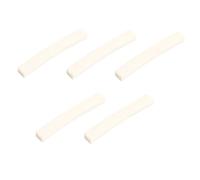 NIYANGLE 5pcs Curved Synthetic Bone Guitar Nuts Electric Guitar Replacement Accessories 4x0.63x0.34cm Suitable for Electric Bone Bridge Nut for Gear