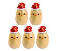 NIYANGLE 5pcs Cute Resin Potato Figurines Christmas Mini Decorations for Desk and Offices, Versatile Placement Relax Micro Landscape Ornaments for Xmas Tabletop Decor
