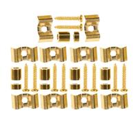 NIYANGLE 5pcs Electric Guitar String Retainers Stainless Steel Vintage Style Guitar String Trees with Mounting Screws and Positioners