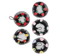 NIYANGLE 5pcs Hair Nets for Bun Styling Child-friendly Easy Application Lace and Plastic Material Quick Professional Ballet Hair Donut Bun Shaper for Long Rehearsals