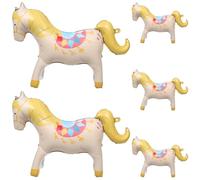 NIYANGLE 5pcs Horse Foil Balloons Set for Carnival Celebrations and Animal Themed Parties Inflatable Aluminum Film Balloons with Longer-lasting Decorations for Festive Party Decor