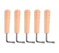 NIYANGLE 5pcs Lyre Tuning Wrench Tool for Lyre Harp Instrument Wooden Handle for Tuning Stringed Instruments and Daily Practice