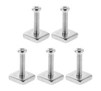 NIYANGLE 5pcs M4 Stainless Steel Surfboard Fin Screws with Tail Fin Plates Replacement Paddle Board Fasteners for Longboard and Sup Surfboard Accessories for Water Sports Maintenance