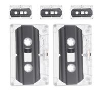 NIYANGLE 5pcs Minute Blank Cassette Tapes Recordable Black Audio Tape with Hard Plastic Case Retro Style for Parties and Speech Recording Versatile Use