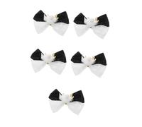 NIYANGLE 5pcs Reindeer Antlers Hair Bow Clip Christmas Bowknot Hair Clip for Women Festive Party Accessory