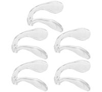 NIYANGLE 5pcs Silicone Nose Pads Nose Bridge Enhancer Comfortable Fit Anti-Slip Single-Hole Design Integrated Silicone Design for Eyeglass Repair and Replacement