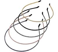 NIYANGLE 5pcs Simple Cloth Headbands for Women, Thin Soft Hair Accessories that Hold Hair Tightly and Prevent Scratch, for Make and Family Gathering