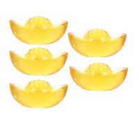 NIYANGLE 5pcs Small Crystal Craft Decor Golden Citrine Adornment