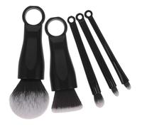 NIYANGLE 5pcs Stitch Travel Makeup Brushes Synthetic Makeup Brush Blending Face Cosmetic