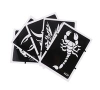 NIYANGLE 5pcs Tattoos Stencils Arm Tattoos Template 15x10cm PVC Body Art Drawing Body Painting for Women Concert Wedding Molds