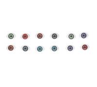 NIYANGLE 6 Pairs Doll Eyeball Patches DIY Doll Accessories Sturdy Simulation Eyes for Handmade Crafts Halloween Decoration and Emotional Stress Relief