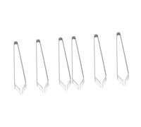 NIYANGLE 6 Pcs Stainless Steel Fish Bone Tweezers Beveled Tip Precision Bone Removing Tool for Kitchen Restaurant Home Pig Hair Removal Dishwasher Safe