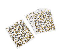 NIYANGLE 6 Sheets Leopard Print Temporary Tattoos Transfer Decals Removable Body Art Stickers Made of Transfer Paper, Applied in Seconds for Punk Party or Photo Session