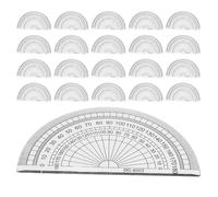 NIYANGLE 60pcs 4 Inch Semi Circle Protractors Plastic 180 Degree Angle Measuring Tools for Students and Hobbyists, Portable and Versatile Application for Math Classroom Supplies
