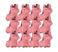 NIYANGLE 60pcs Kawaii Resin Nail Charms with Cute Zodiac Cartoon Shapes for DIY Manicure Supplies, Pink Layered Effect Nail Decorations Suitable for Party and Casual Outfits
