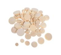NIYANGLE 60pcs Natural Half Wooden Balls DIY Craft Beads Hemispherical Wood Domes for Handmade Jewelry Making Macrame Bracelets Rustic Decor