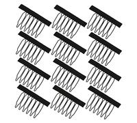 NIYANGLE 60Pcs Steel Teeth Wig Combs for Wig Caps Easy Sew Secure Clips Salon Use Multipurpose Hairdressing Tools for Extensions