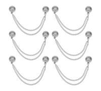 NIYANGLE 6pcs 6pcs Multi-Function Clothing Clips for Pants and Shirts No-Stitch Magnetic Fasteners for Pant Leg Holders Practical Cinch Clips with Strong Hold Silver Clothing Snap Buttons