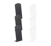 NIYANGLE 6pcs Acrylic Earring Display Holder Rack in L Shape for Earrings and Ear Studs, Black Jewellery Stand with Long Serving Time Suitable for Home or Retail Use