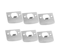 NIYANGLE 6pcs Adjustable Deadbolt Strike Plate Steel Door Lock Reinforcer for Enhanced Security Fits Various Door Frames Anti-Forced Entry Hardware for Home Safety